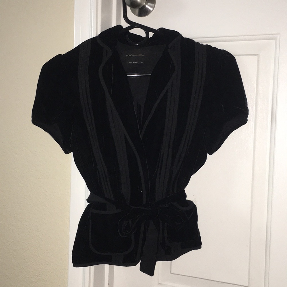 BCBG velvet black jacket